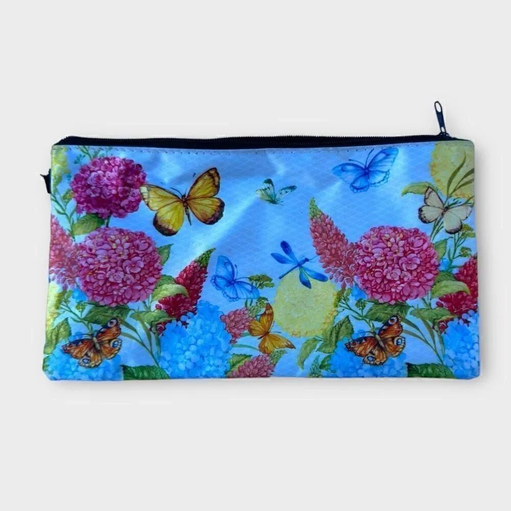 Butterfly print zipper pouch